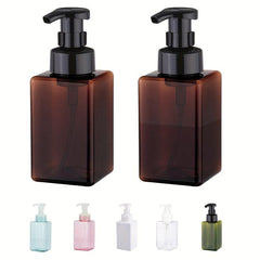 2pcs Foaming Soap Dispenser 450ml Square Pump Bottle B