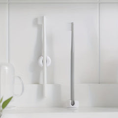 2pcs Plastic Wall Mounted Toothbrush Holder