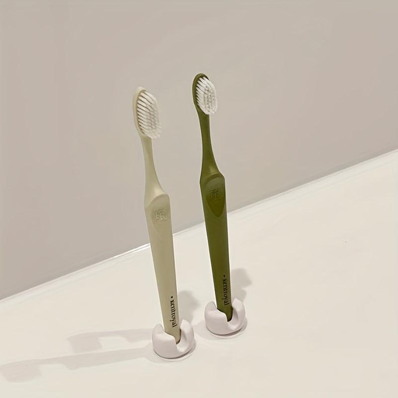2pcs Plastic Wall Mounted Toothbrush Holder