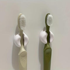 2pcs Plastic Wall Mounted Toothbrush Holder