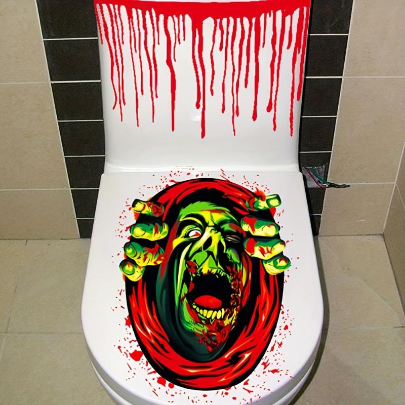 Creative Skull Halloween Wall Sticker Self-adhesive Toilet Decoration
