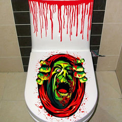 Creative Skull Halloween Wall Sticker Self-adhesive Toilet Decoration