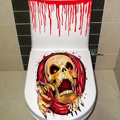 Creative Skull Halloween Wall Sticker Self-adhesive Toilet Decoration