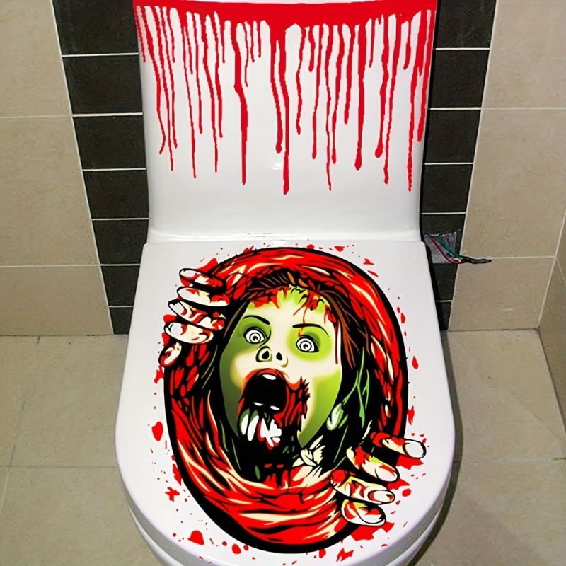 Creative Skull Halloween Wall Sticker Self-adhesive Toilet Decoration