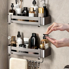 Wall Mounted Bathroom Storage Rack Multifunctional Bathroom Tray