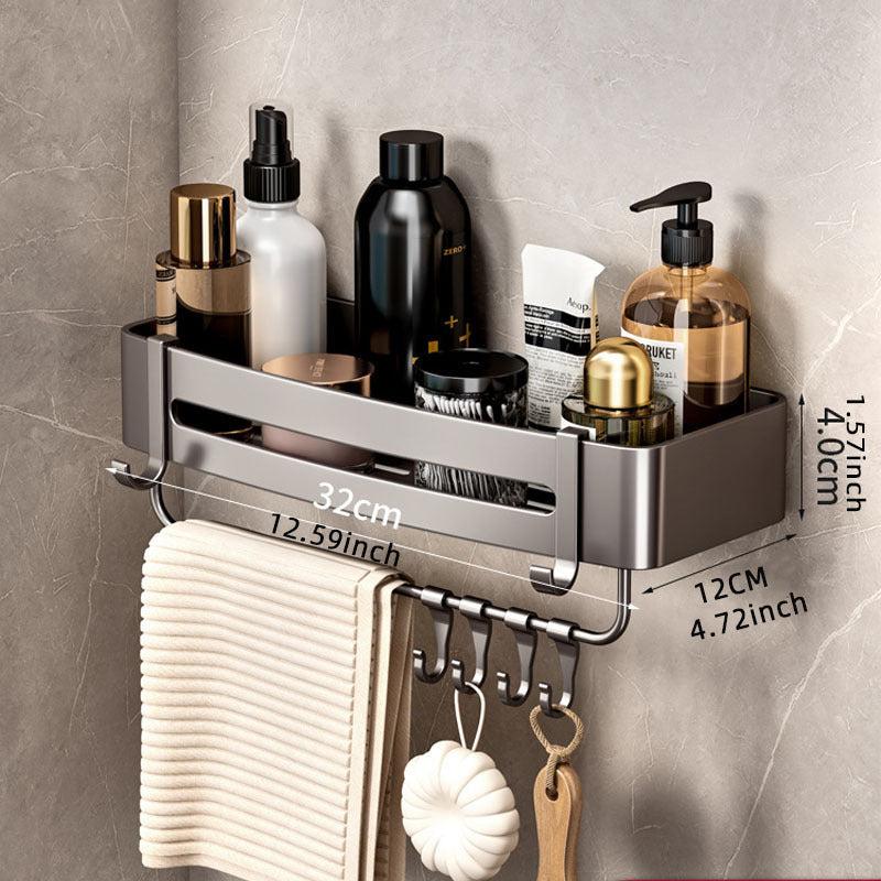 Wall Mounted Bathroom Storage Rack Multifunctional Bathroom Tray