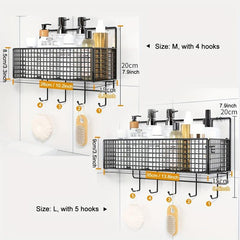 Shower Caddy Shelf Organizer Wall Mounted Metal Bathroom Hanging