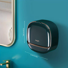 Wall Mounted Soap Box with Flip Lid Self Adhesive Soap Holder Oval Plastic Tray