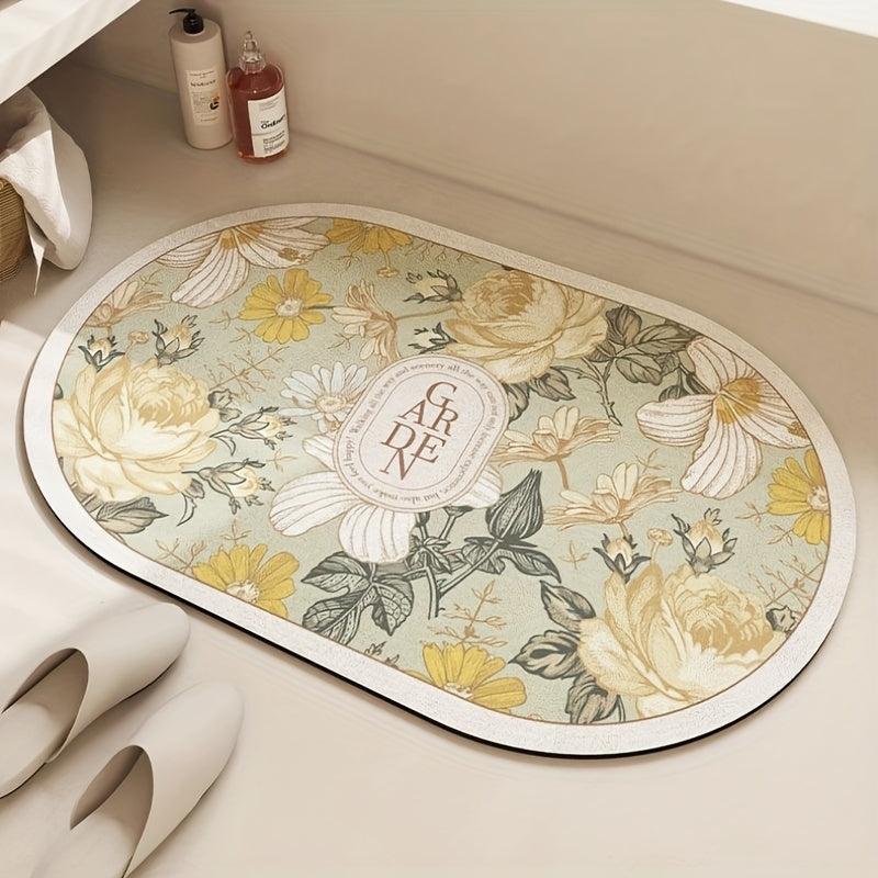 Absorbent Non-slip Bathroom Floor Mat Quick Drying Washroom Doorway Mat
