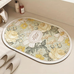 Absorbent Non-slip Bathroom Floor Mat Quick Drying Washroom Doorway Mat