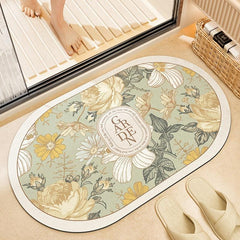 Absorbent Non-slip Bathroom Floor Mat Quick Drying Washroom Doorway Mat
