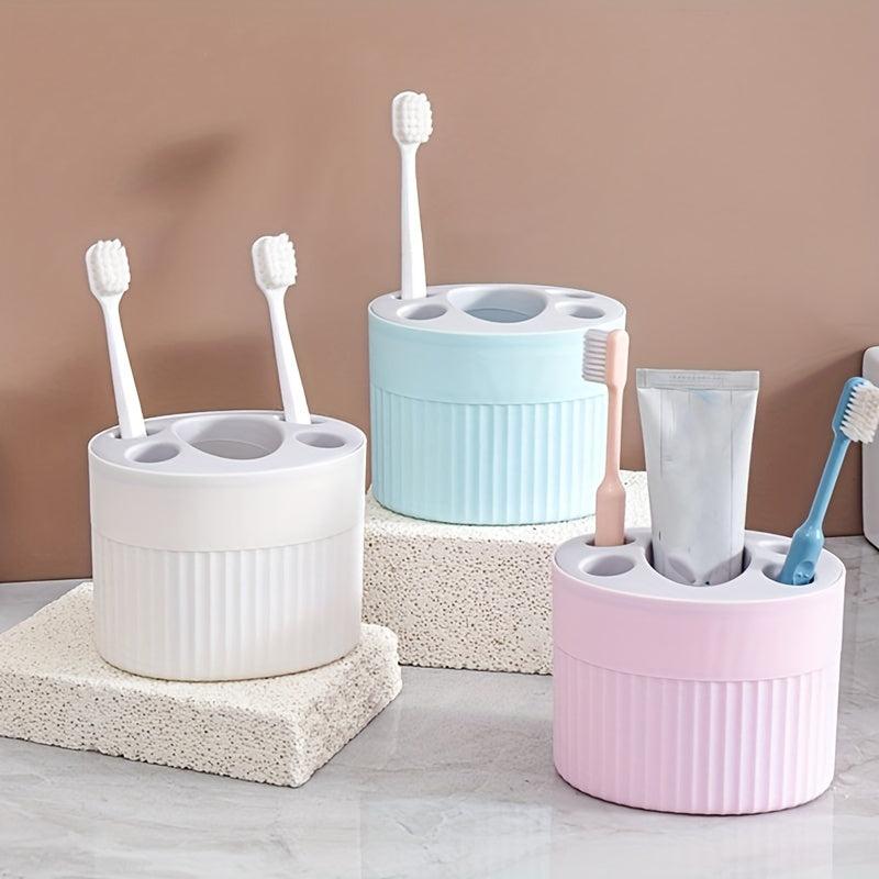 Toothbrush Holder with Grid for Home and Bathroom Storage