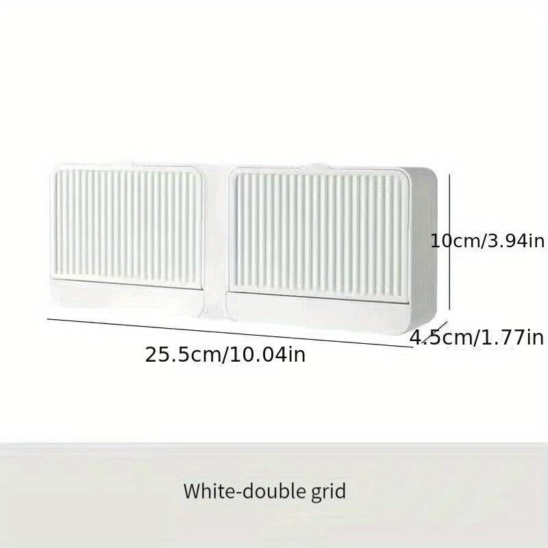 Wall Mounted Soap Dish With Lid Plastic Drain Soap Tray Soap Holder