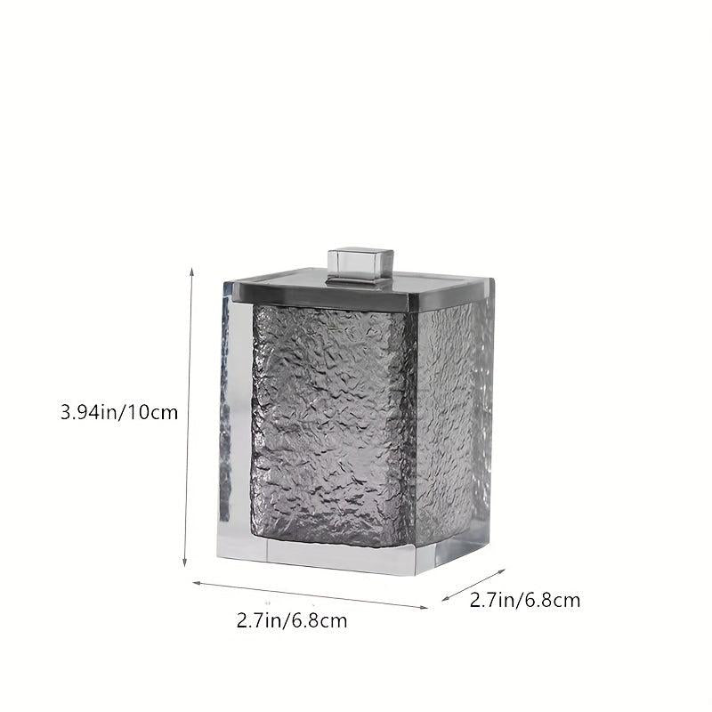 Bathroom Containers With Lid Q-Tip Holder Cotton Swab Canister