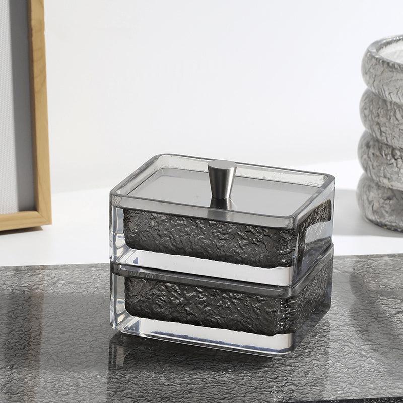 Bathroom Containers With Lid Q-Tip Holder Cotton Swab Canister