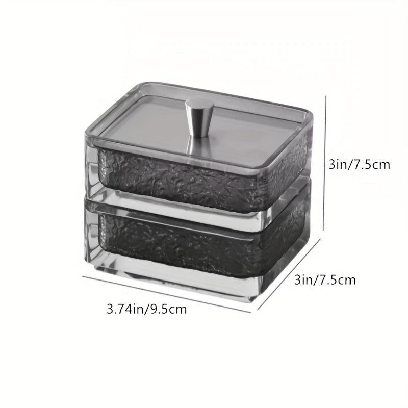 Bathroom Containers With Lid Q-Tip Holder Cotton Swab Canister