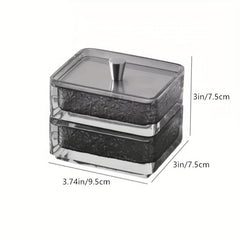 Bathroom Containers With Lid Q-Tip Holder Cotton Swab Canister