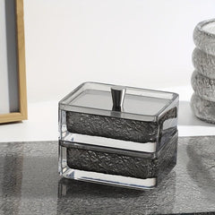 Bathroom Containers With Lid Q-Tip Holder Cotton Swab Canister