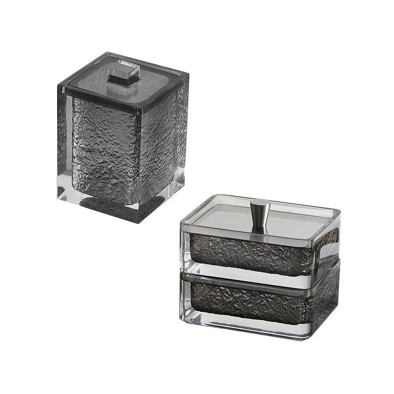 Bathroom Containers With Lid Q-Tip Holder Cotton Swab Canister