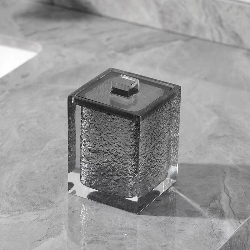 Bathroom Containers With Lid Q-Tip Holder Cotton Swab Canister