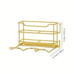Hair Dryer Holder Wall Mounted Storage Rack with Plug Hook
