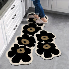 Soft Flower Floor Mat Anti-slip Bath Rug Absorbent Door Carpet Home Decor