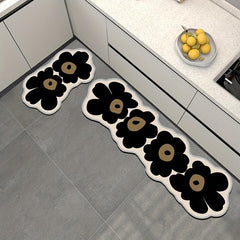 Soft Flower Floor Mat Anti-slip Bath Rug Absorbent Door Carpet Home Decor