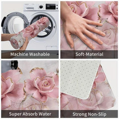 Modern Style Flannel Floor Mat Entry Living Room Bedroom Bath