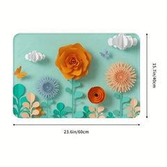 Modern Style Flannel Floor Mat Entry Living Room Bedroom Bath