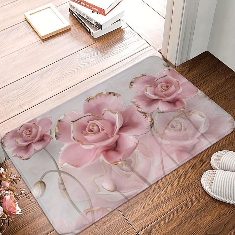 Modern Style Flannel Floor Mat Entry Living Room Bedroom Bath
