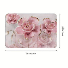 Modern Style Flannel Floor Mat Entry Living Room Bedroom Bath