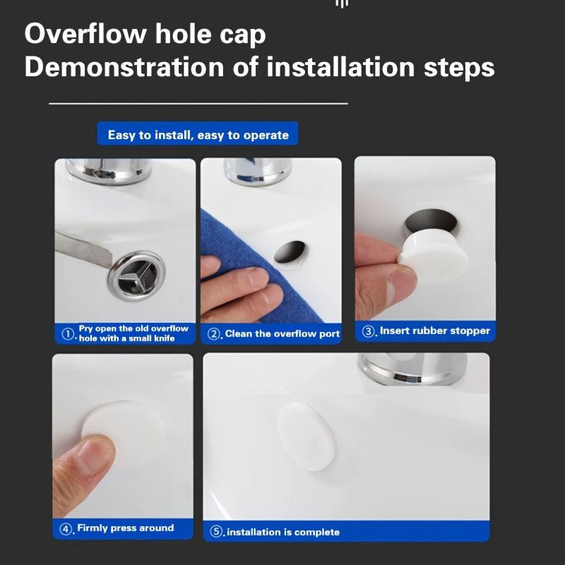 Universal Wash Basin Water Plug Overflow Sealing Cover