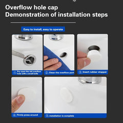 Universal Wash Basin Water Plug Overflow Sealing Cover
