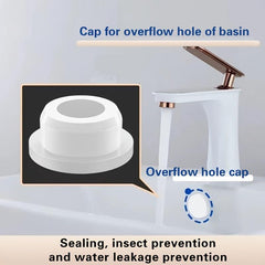 Universal Wash Basin Water Plug Overflow Sealing Cover