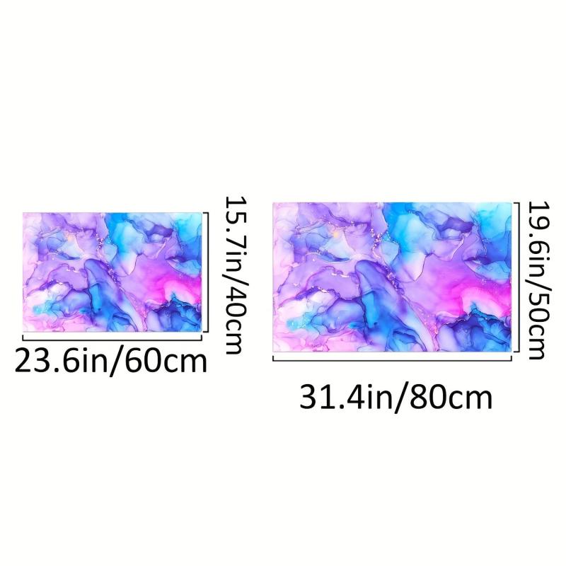 Marbling Decorative Memory Foam Bath Mat Pink Non-slip Floor Carpet