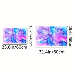 Marbling Decorative Memory Foam Bath Mat Pink Non-slip Floor Carpet