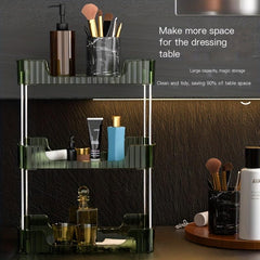 2-Tier Storage Rack Cosmetics Tray Bathroom Storage Shelf