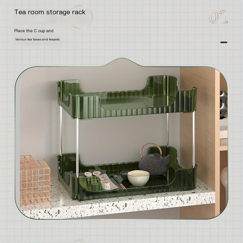 2-Tier Storage Rack Cosmetics Tray Bathroom Storage Shelf