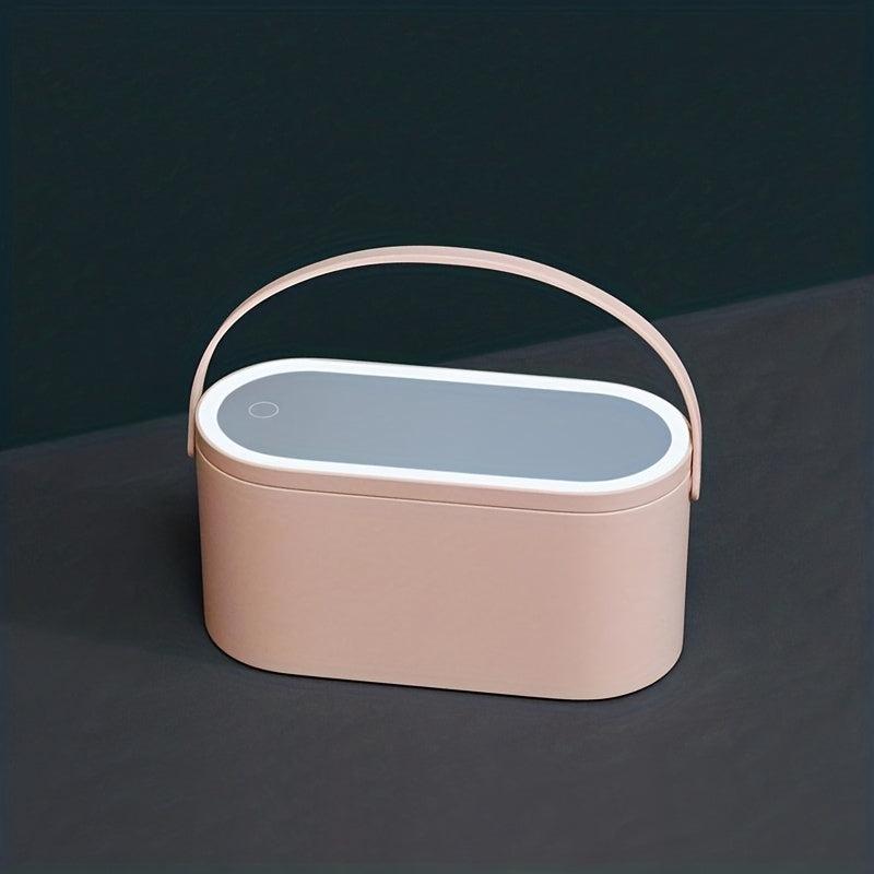 LED Light Storage Box Vanity Mirror Makeup Organizer