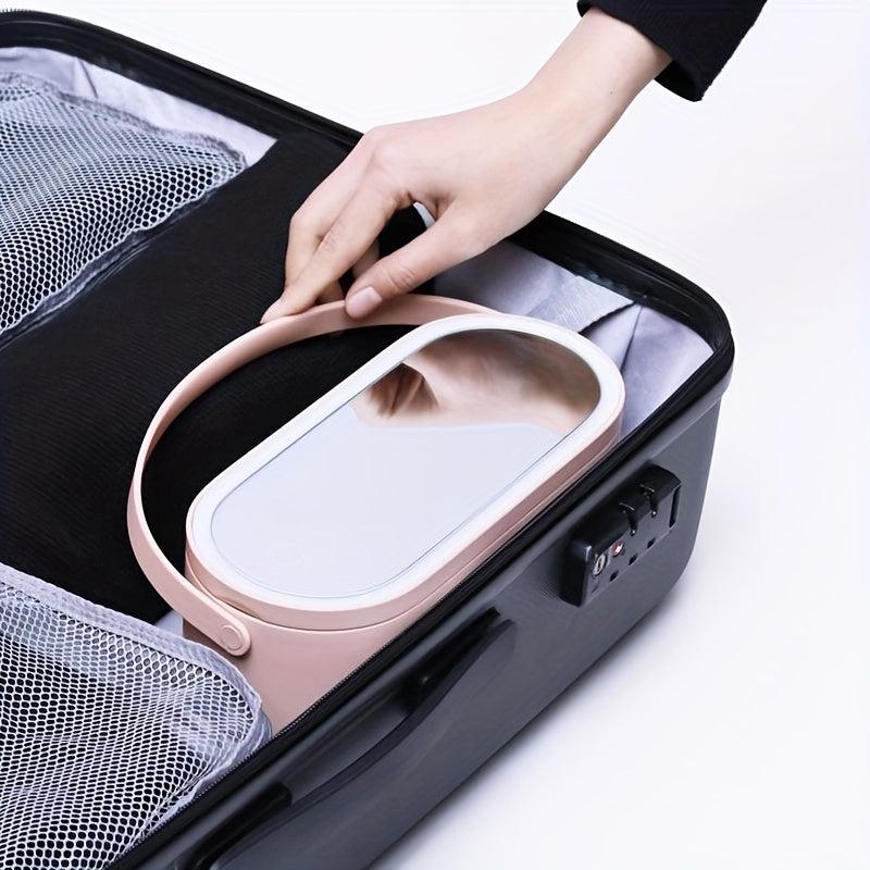 LED Light Storage Box Vanity Mirror Makeup Organizer
