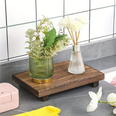 Wooden Storage Tray Vanity Sink Organizer