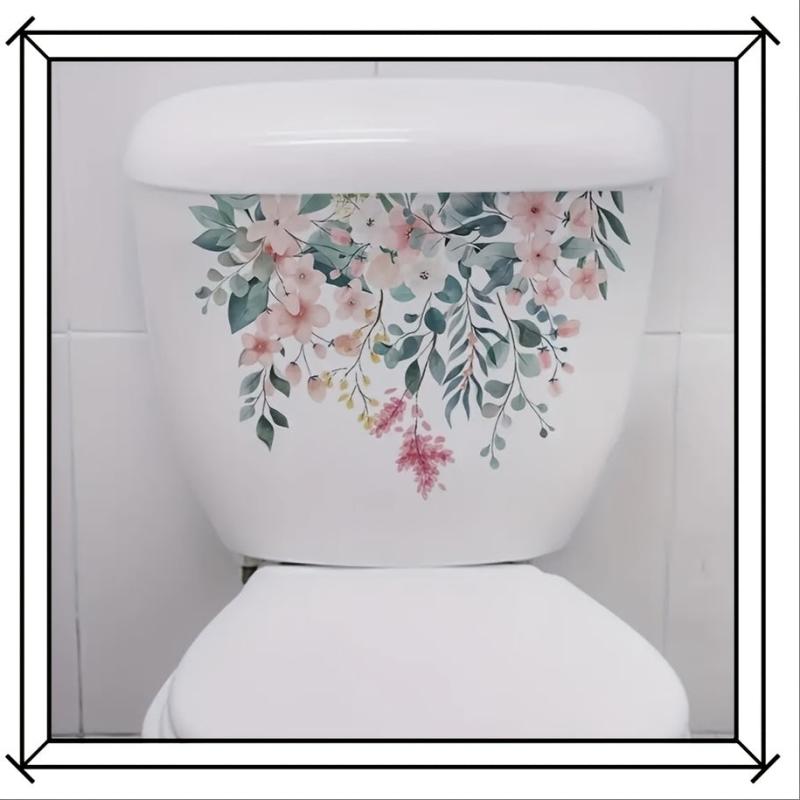 Plant Toilet Wall Sticker Self-adhesive Decal