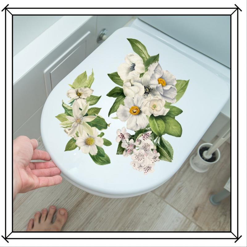 Plant Toilet Wall Sticker Self-adhesive Decal