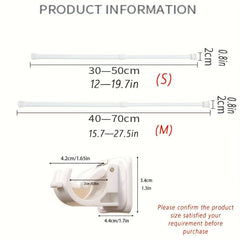 Retractable Towel Rod Punch Shower Curtain Rod Bathroom Drying Rod