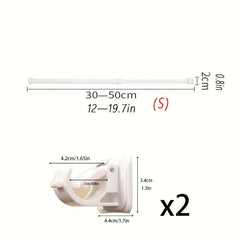 Retractable Towel Rod Punch Shower Curtain Rod Bathroom Drying Rod