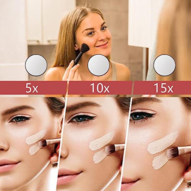 1pc Magnifying Makeup Mirror with Suction Cup Round Mirror