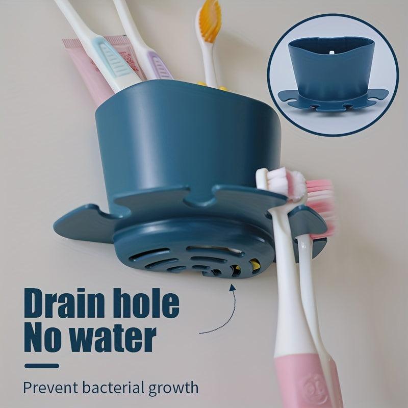 Wall Mounted Toothbrush Holder Multifunctional Storage Rack