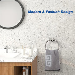 4 Pc Stainless Steel Towel Ring Set Wall Mount Towel Rack Hooks