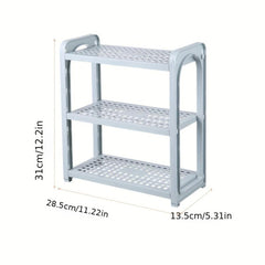 Adjustable 3 Layer Cosmetic Storage Rack for Kitchen and Bathroom