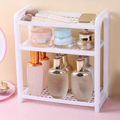 Adjustable 3 Layer Cosmetic Storage Rack for Kitchen and Bathroom